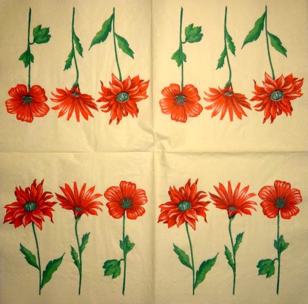 BLS-265 Blumen Sonstige - 3-lagig (gelb/rot)